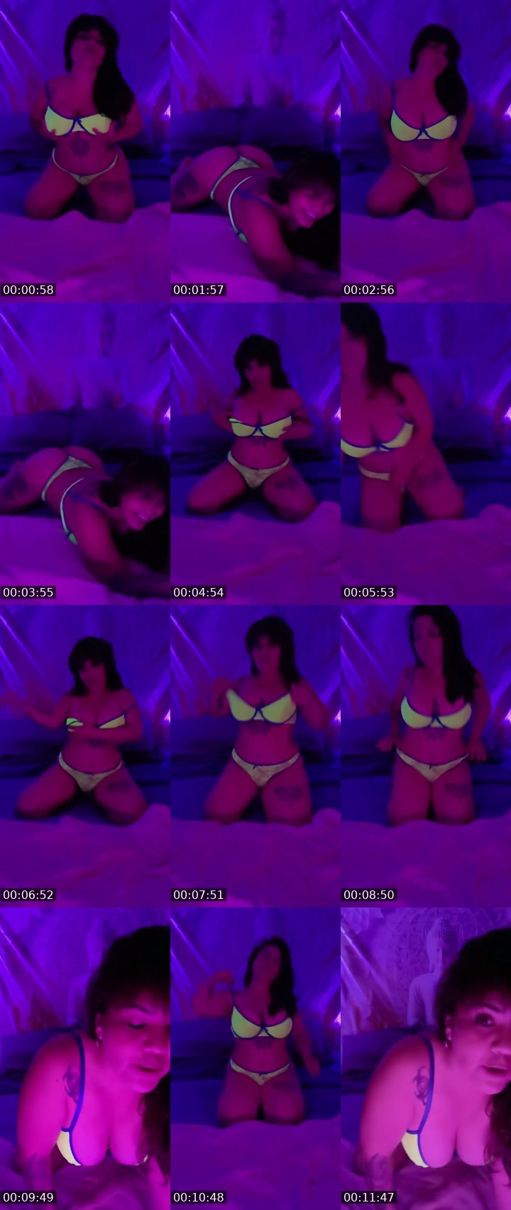Contact-sheet preview of Gloria's SuperLive recording